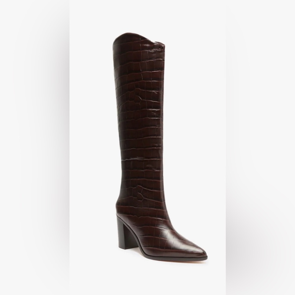 NEW SCHUTZ MARYANA BLOCK BOOT Women’s Size: 10.5B Dark Chocolate